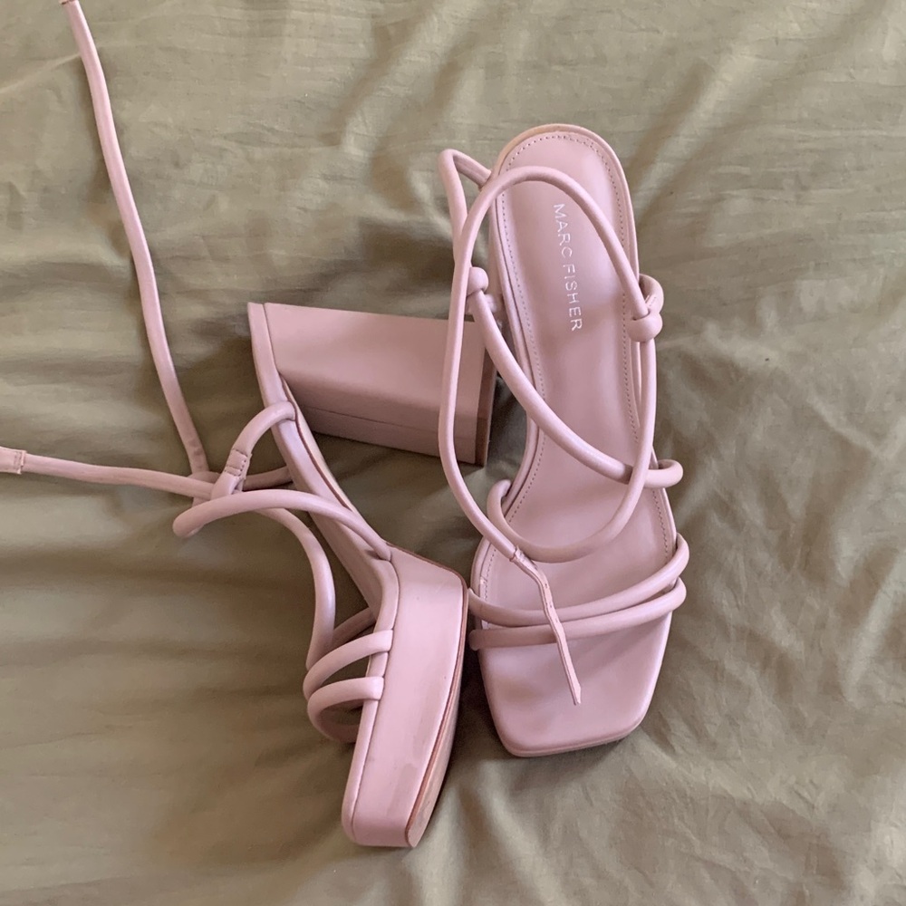Marc Fisher Light Tan/Beige Strappy Heels